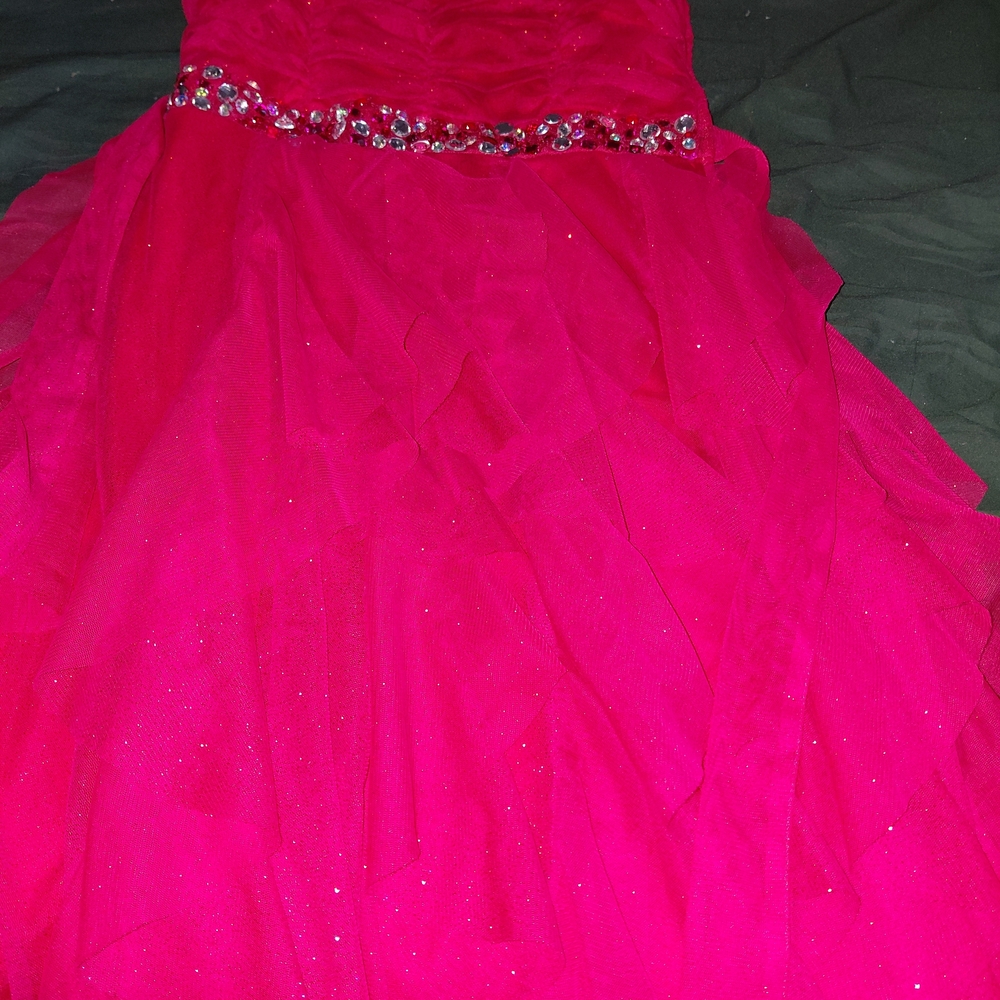 Rare Editions Fuchsia Kids Dress with Sparkling Accents